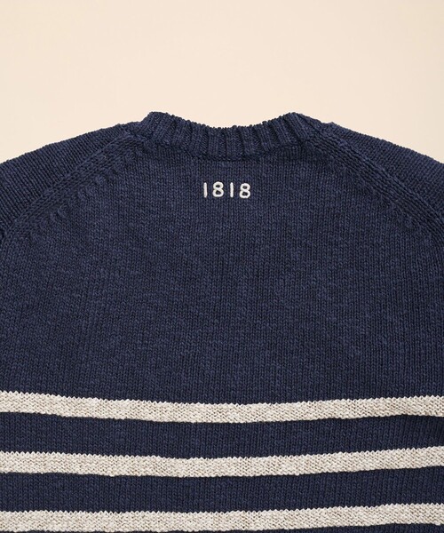 BROOKS BROTHERS(ブルックスブラザーズ)の「コットン/リネン マリナーストライプ クルーネックセーター(ニット/セーター・メンズ・ネイビー・SMALL/MEDIUM/X-LARGE/LARGE)」の7枚目の写真