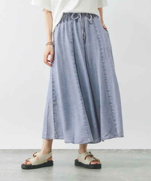 セール】エアリーリラックスDENIMスカート/282484（スカート）｜GLOBAL