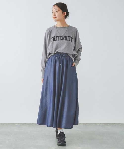 GLOBAL WORK(グローバルワーク)の「エアリーリラックスDENIMスカート/282484(スカート・レディース・ベージュ/ブルー系その他4/グレー系その他2/ネイビー・SHORT/REGULAR)」の16枚目の写真