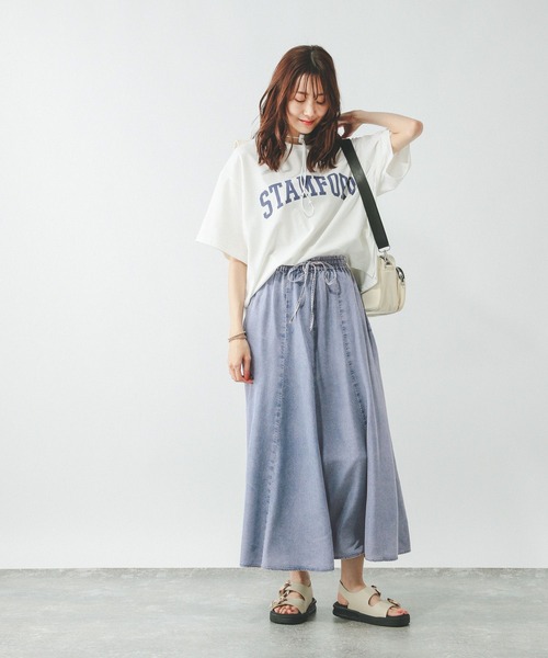 セール】エアリーリラックスDENIMスカート/282484（スカート）｜GLOBAL