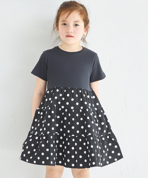 pairmanon（ペアマノン）の「【ふんわりワッフル】【リンクコーデ】ティアード切り替えワンピース（ワンピース・キッズ・ピンク系その他/ベージュ系その他/ブラック系その他/ホワイト系その他・140/90/110/100/120/150/130）」の10枚目の写真