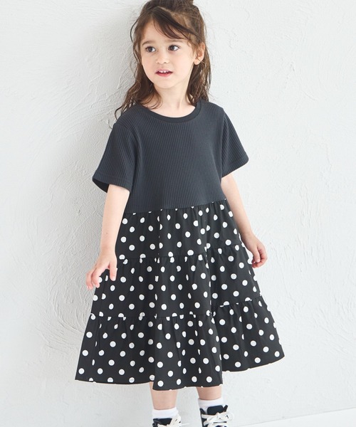 pairmanon（ペアマノン）の「【ふんわりワッフル】【リンクコーデ】ティアード切り替えワンピース（ワンピース・キッズ・ピンク系その他/ベージュ系その他/ブラック系その他/ホワイト系その他・140/90/110/100/120/150/130）」の21枚目の写真