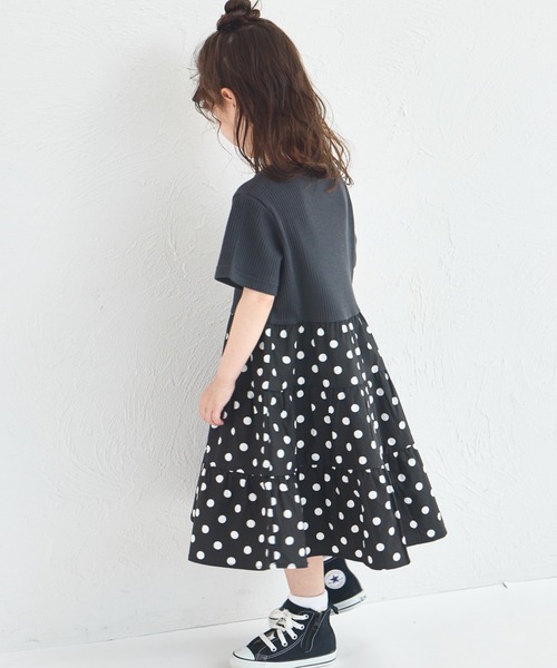 pairmanon（ペアマノン）の「【ふんわりワッフル】【リンクコーデ】ティアード切り替えワンピース（ワンピース・キッズ・ピンク系その他/ベージュ系その他/ブラック系その他/ホワイト系その他・140/90/110/100/120/150/130）」の22枚目の写真