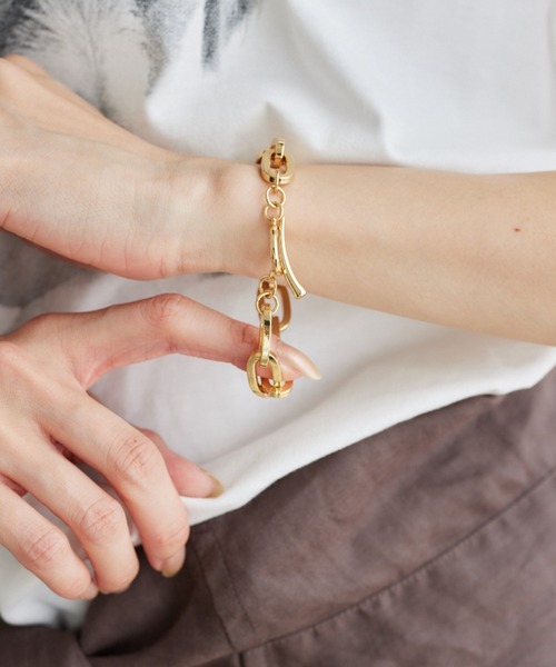 BARNYARDSTORM(バンヤードストーム)の「BARNYARDSTORM / スクエアチェーンブレスレット(ブレスレット・レディース・その他1/その他2・FREE)」の1枚目の写真