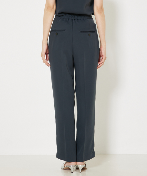 qualite(カリテ)の「【セットアップ対応】トルコサテンストレートパンツ/オフィスカジュアル(スラックス・レディース・アイボリー/ライム/チャコールグレー・36/38)」の14枚目の写真