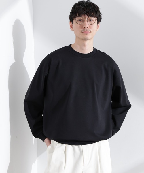 NANO universe(ナノユニバース)の「シルケットポンチロングスリーブバルーンTシャツ 長袖(Tシャツ/カットソー・メンズ・ホワイト/ブラック・M/L)」の2枚目の写真
