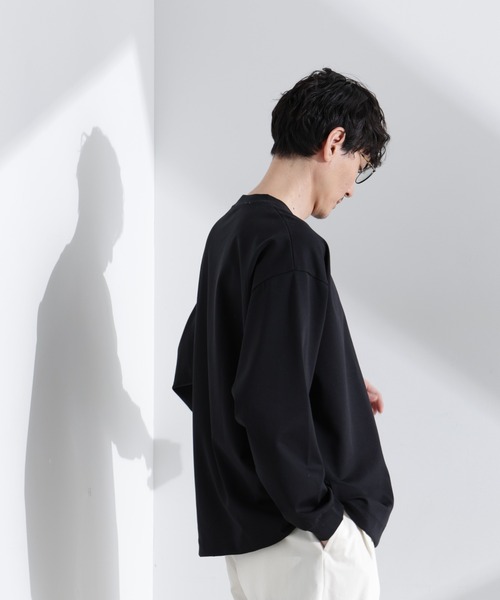 NANO universe(ナノユニバース)の「シルケットポンチロングスリーブバルーンTシャツ 長袖(Tシャツ/カットソー・メンズ・ホワイト/ブラック・M/L)」の12枚目の写真