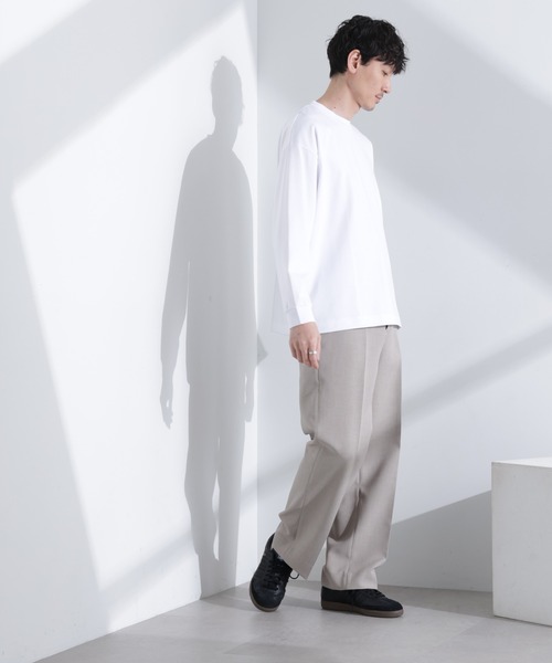 NANO universe(ナノユニバース)の「シルケットポンチロングスリーブバルーンTシャツ 長袖(Tシャツ/カットソー・メンズ・ホワイト/ブラック・M/L)」の8枚目の写真