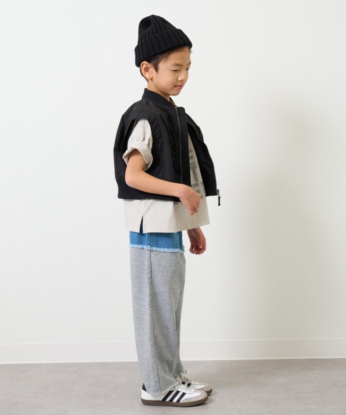CIAOPANIC TYPY（チャオパニックティピー）の「【KIDS】MA-1ギャザーベスト（ベスト・キッズ・ブラック/カーキ・X-LARGE/MEDIUM/XX-LARGE）」の11枚目の写真
