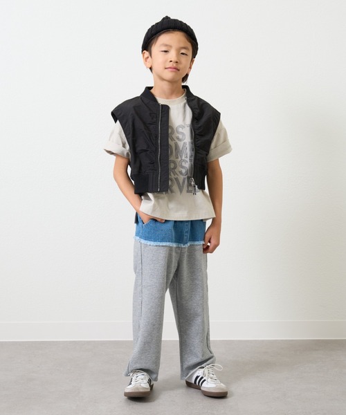 CIAOPANIC TYPY（チャオパニックティピー）の「【KIDS】MA-1ギャザーベスト（ベスト・キッズ・ブラック/カーキ・X-LARGE/MEDIUM/XX-LARGE）」の12枚目の写真