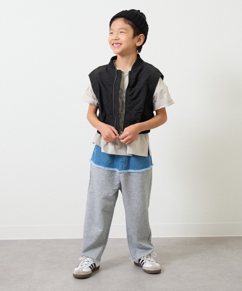 CIAOPANIC TYPY（チャオパニックティピー）の「【KIDS】MA-1ギャザーベスト（ベスト・キッズ・ブラック/カーキ・X-LARGE/MEDIUM/XX-LARGE）」の9枚目の写真
