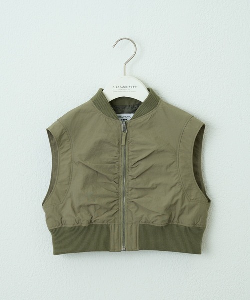 CIAOPANIC TYPY（チャオパニックティピー）の「【KIDS】MA-1ギャザーベスト（ベスト・キッズ・ブラック/カーキ・X-LARGE/MEDIUM/XX-LARGE）」の22枚目の写真