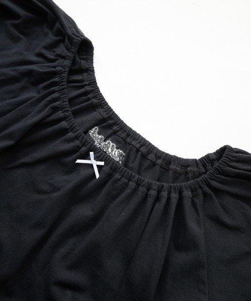 MILKFED.（ミルクフェド）の「PUFF SHORT SLEEVE TOP（Tシャツ/カットソー・レディース・オフホワイト/ブラック/ライトブルー・ONE SIZE）」の22枚目の写真