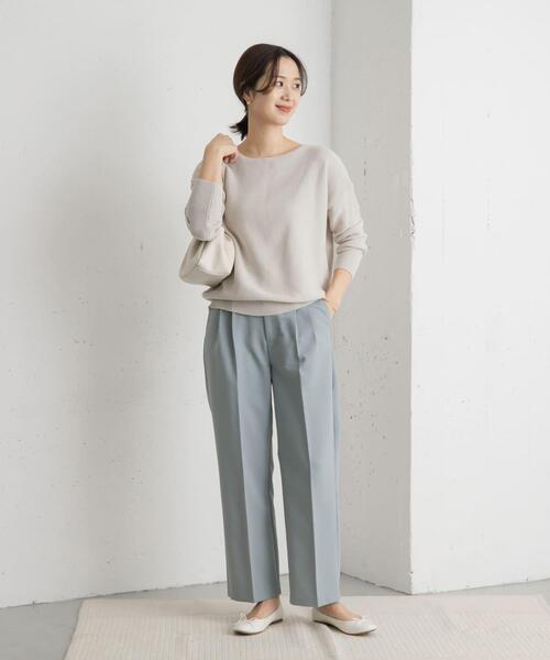 URBAN RESEARCH DOORS（アーバンリサーチドアーズ）の「コットンボートネックガーターKNIT（ニット/セーター・レディース・ライトグレー/ネイビー/モカ・MEDIUM）」の22枚目の写真