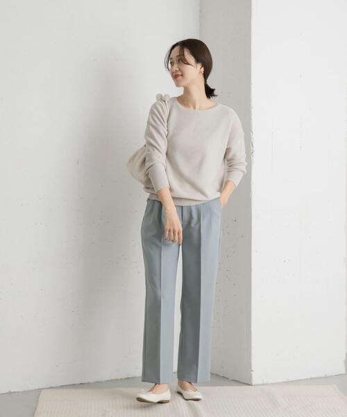 URBAN RESEARCH DOORS（アーバンリサーチドアーズ）の「コットンボートネックガーターKNIT（ニット/セーター・レディース・ライトグレー/ネイビー/モカ・MEDIUM）」の21枚目の写真