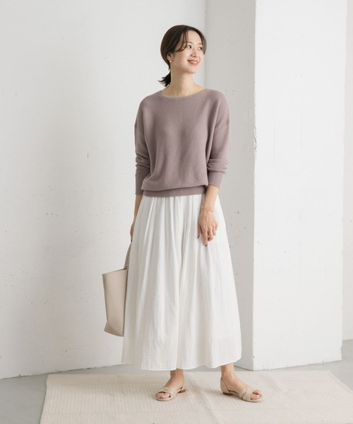 コットンボートネックガーターKNIT URBAN RESEARCH DOORS｜コットンボートネックガーターKNIT