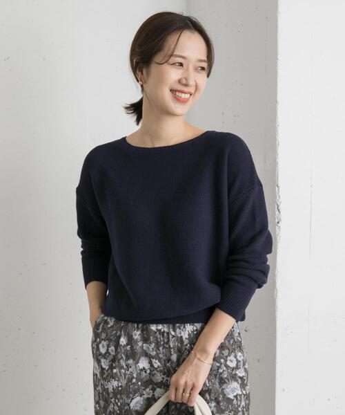 セール】コットンボートネックガーターKNIT（ニット/セーター）｜URBAN