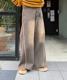 w closet（ダブルクローゼット）の「フリンジバギーデニムパンツ（デニムパンツ）」
