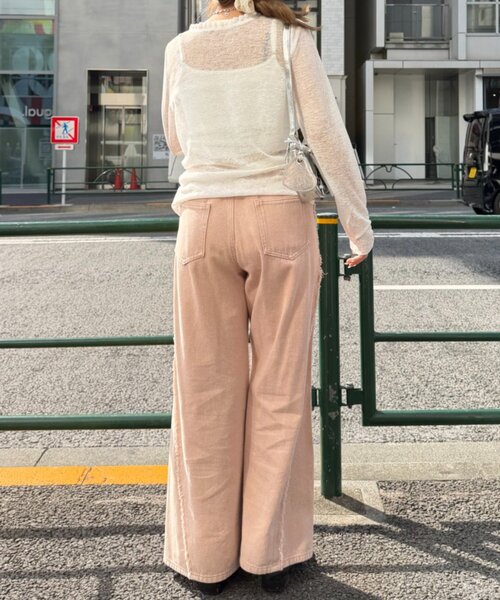 フリンジバギーデニムパンツ（デニムパンツ）｜w closet（ダブル