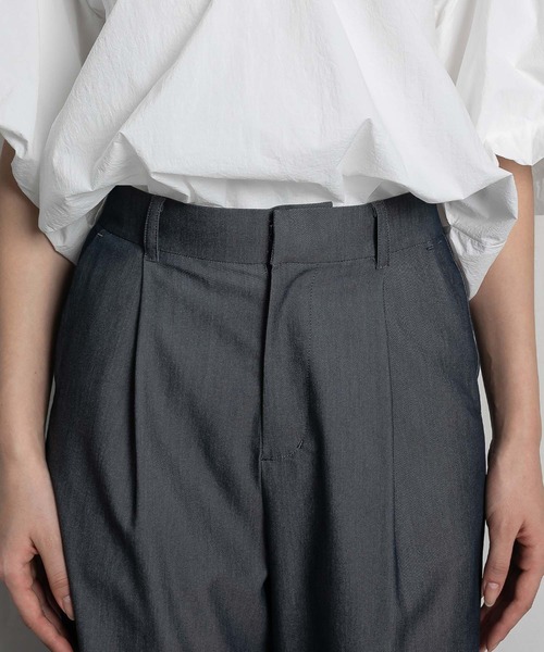 RAW FUDGE（ローファッジ）の「バックスリットストレートパンツ（スラックス・レディース・ブラック/ネイビー/ベージュ・M）」の7枚目の写真