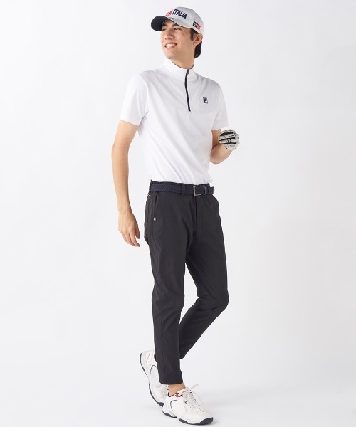 FILA GOLF(フィラゴルフ )の「【FILA GOLF/フィラゴルフ】半袖ハーフジップシャツ ゴルフ 吸汗速乾 UVカット おしゃれなギフトに最適!(シャツ/ブラウス・メンズ・ブラック/ホワイト/ネイビー・XX-LARGE/LARGE/X-LARGE/MEDIUM)」の7枚目の写真