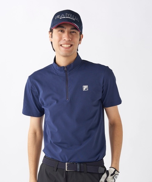 (フィラ ゴルフ)FILA GOLF FILA半袖シャツ747613メンズ 747613  PK L dwos6rj セール】【FILA GOLF/フィラゴルフ】半袖ハーフジップシャツ