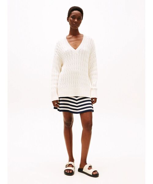 トミー ヒルフィガー（ ）/リヨセルシルクフレアミニスカート セール】リヨセルシルクフレアミニスカート（スカート）｜TOMMY