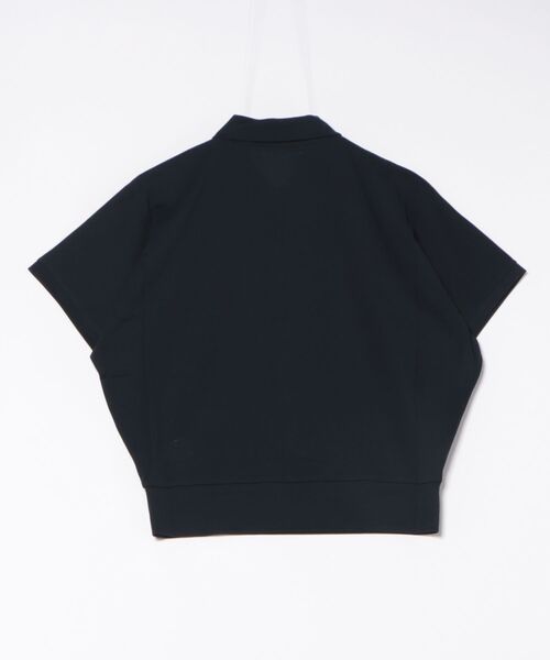 MOUSSY(マウジー)の「SHEER LOOSE ポロTシャツ(ポロシャツ・レディース・ダークネイビー/キナリ/ライトブルー・FREE)」の4枚目の写真