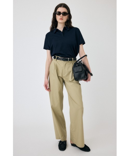 MOUSSY(マウジー)の「SHEER LOOSE ポロTシャツ(ポロシャツ・レディース・ダークネイビー/キナリ/ライトブルー・FREE)」の7枚目の写真