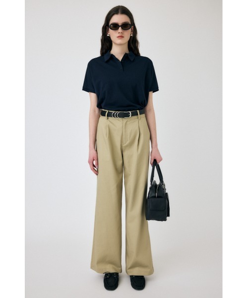 MOUSSY(マウジー)の「SHEER LOOSE ポロTシャツ(ポロシャツ・レディース・ダークネイビー/キナリ/ライトブルー・FREE)」の8枚目の写真
