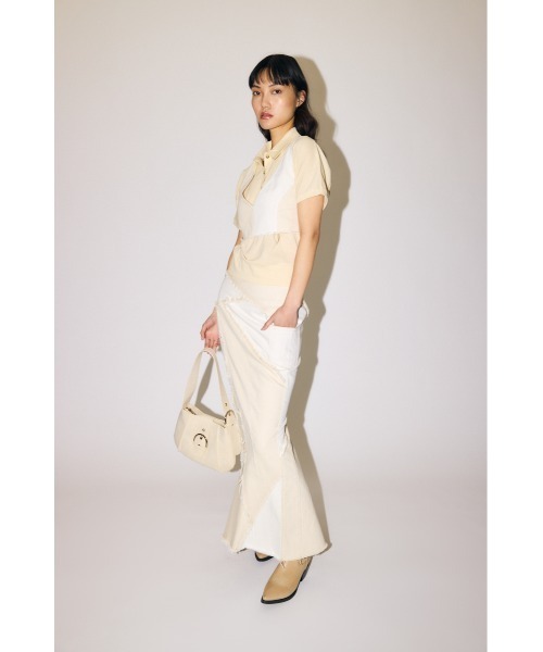 MOUSSY(マウジー)の「SHEER LOOSE ポロTシャツ(ポロシャツ・レディース・ダークネイビー/キナリ/ライトブルー・FREE)」の13枚目の写真