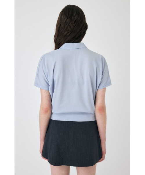 MOUSSY(マウジー)の「SHEER LOOSE ポロTシャツ(ポロシャツ・レディース・ダークネイビー/キナリ/ライトブルー・FREE)」の22枚目の写真