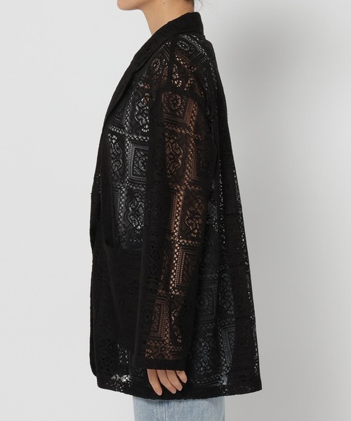 GLOBAL WORK（グローバルワーク）の「MATINEE LINE/レースジャケット/327905（その他アウター・レディース・ブラック/オフホワイト・SMALL/MEDIUM/LARGE）」の12枚目の写真