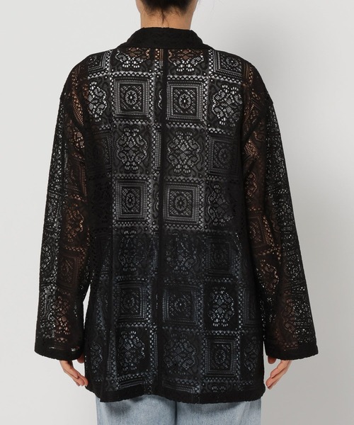 GLOBAL WORK（グローバルワーク）の「MATINEE LINE/レースジャケット/327905（その他アウター・レディース・ブラック/オフホワイト・SMALL/MEDIUM/LARGE）」の13枚目の写真