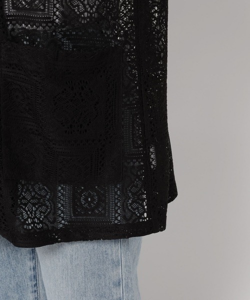 GLOBAL WORK（グローバルワーク）の「MATINEE LINE/レースジャケット/327905（その他アウター・レディース・ブラック/オフホワイト・SMALL/MEDIUM/LARGE）」の17枚目の写真