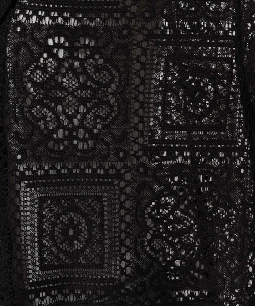 GLOBAL WORK（グローバルワーク）の「MATINEE LINE/レースジャケット/327905（その他アウター・レディース・ブラック/オフホワイト・SMALL/MEDIUM/LARGE）」の9枚目の写真