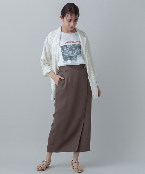 GLOBAL WORK（グローバルワーク）の「MATINEE LINE/レースジャケット/327905（その他アウター・レディース・ブラック/オフホワイト・SMALL/MEDIUM/LARGE）」の6枚目の写真