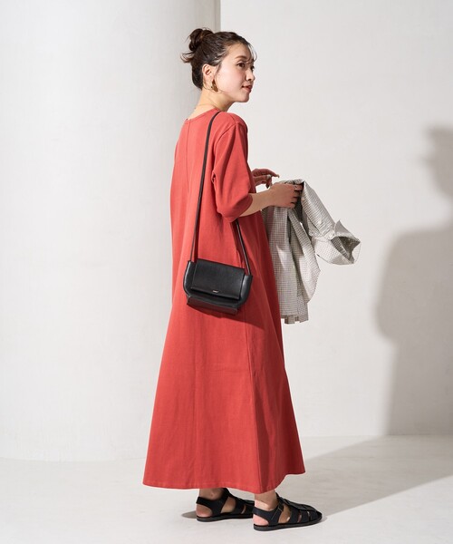 半袖Aラインワンピース セール】限定展開 半袖 Aライン シルエット ワンピース