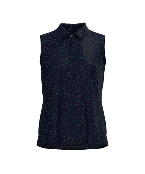 ZOY(ゾーイ)の「WOMENS COOLDOTS ミニリップストップ ノースリーブシャツ(シャツ/ブラウス・レディース・ホワイト/ネイビー/ブルー系・SMALL/MEDIUM/LARGE)」の2枚目の写真