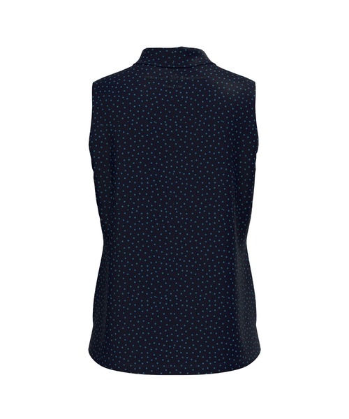 ZOY(ゾーイ)の「WOMENS COOLDOTS ミニリップストップ ノースリーブシャツ(シャツ/ブラウス・レディース・ホワイト/ネイビー/ブルー系・SMALL/MEDIUM/LARGE)」の4枚目の写真