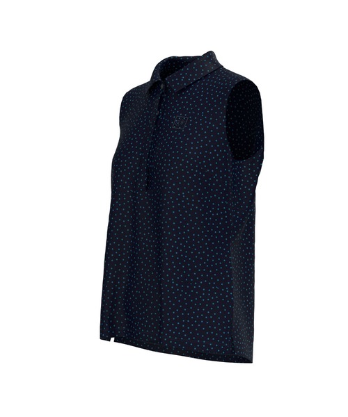 ZOY(ゾーイ)の「WOMENS COOLDOTS ミニリップストップ ノースリーブシャツ(シャツ/ブラウス・レディース・ホワイト/ネイビー/ブルー系・SMALL/MEDIUM/LARGE)」の6枚目の写真