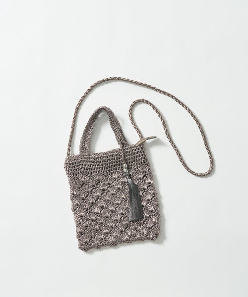 un dix cors（アンディコール）の「メタリック柄編みミニショルダー（ショルダーバッグ・レディース・ブロンズ/シルバー・FREE）」の10枚目の写真