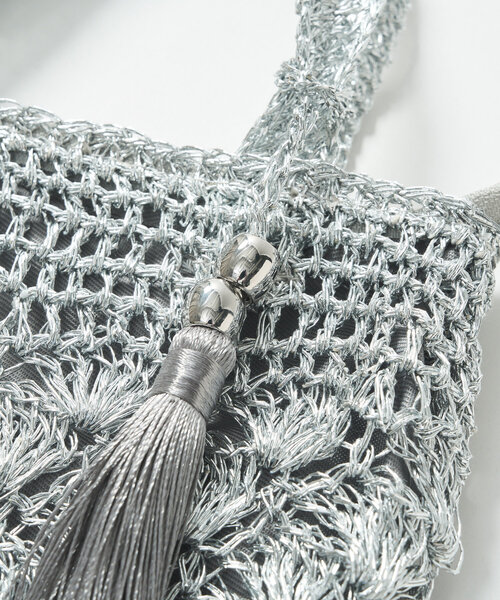 un dix cors（アンディコール）の「メタリック柄編みミニショルダー（ショルダーバッグ・レディース・ブロンズ/シルバー・FREE）」の3枚目の写真