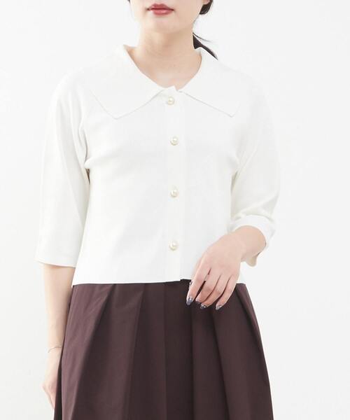 ハンドメイド 手刺繍 ブラウン 椿 花柄 4つ割れ 手編みレース縁取り のれん