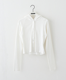 【Geek Office / ギークオフィス】TUOMIO / トゥオミオ POINTELLE BUTTONED HOODIE