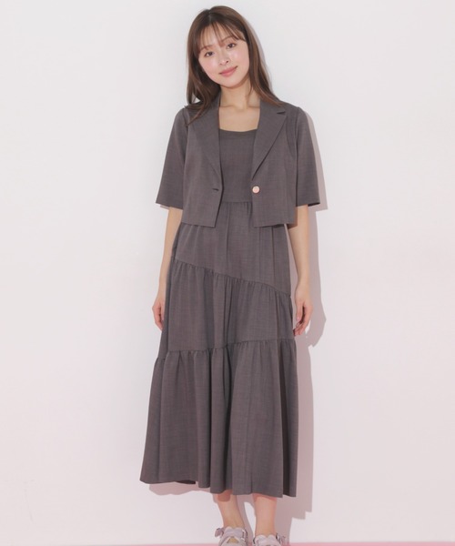 JILL STUART シルク100%セットアップ ◇ジャケットジャンスカセットアップ（ワンピース）｜JILL by
