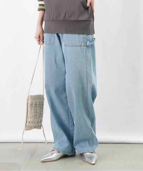 LUCAで購入★oneteespoon★デニムパンツ★新品タグ付★2025SS 2025SS】【オールシーズンアイテム】スタッズワイドデニムパンツ