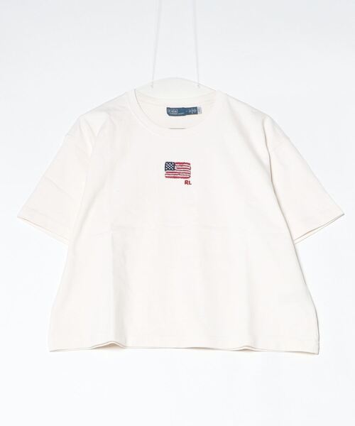 ☆RALPH LAUREN☆ラルフローレン フラッグ コットン Tシャツ フラッグ コットン ジャージー クロップド Tシャツ | ラルフ