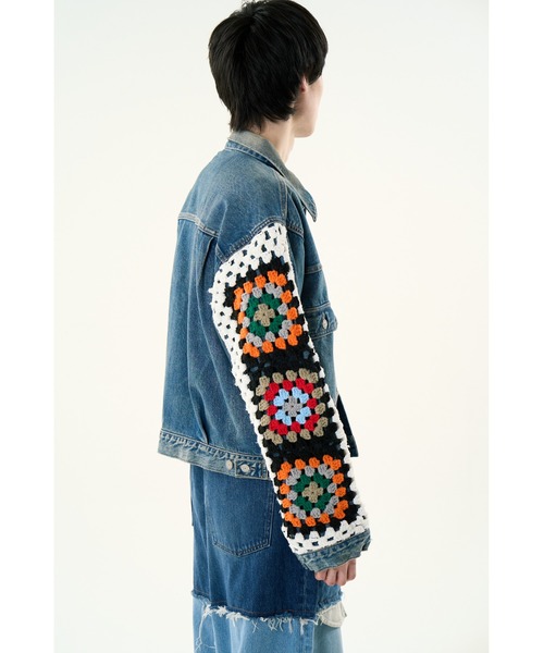セール】CROCHET DENIM BLOUSON（デニムジャケット）｜DISCOVERED