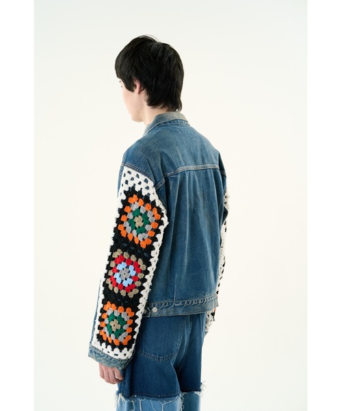 DISCOVERED（ディスカバード）の「CROCHET DENIM BLOUSON（デニムジャケット・メンズ・インディゴブルー/ブラック/ネイビー・LARGE/SMALL）」の11枚目の写真